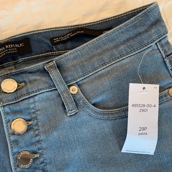 Banana Republic High Rise Button Fly Denim Jeans - Picture 2 of 3